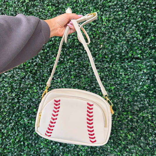 Leather Baseball Stitch Purse