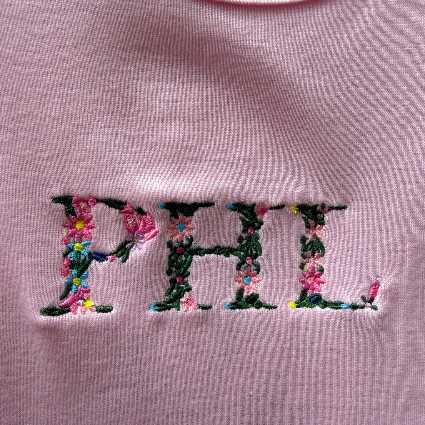 Floral PHL Embroidered Tank Top