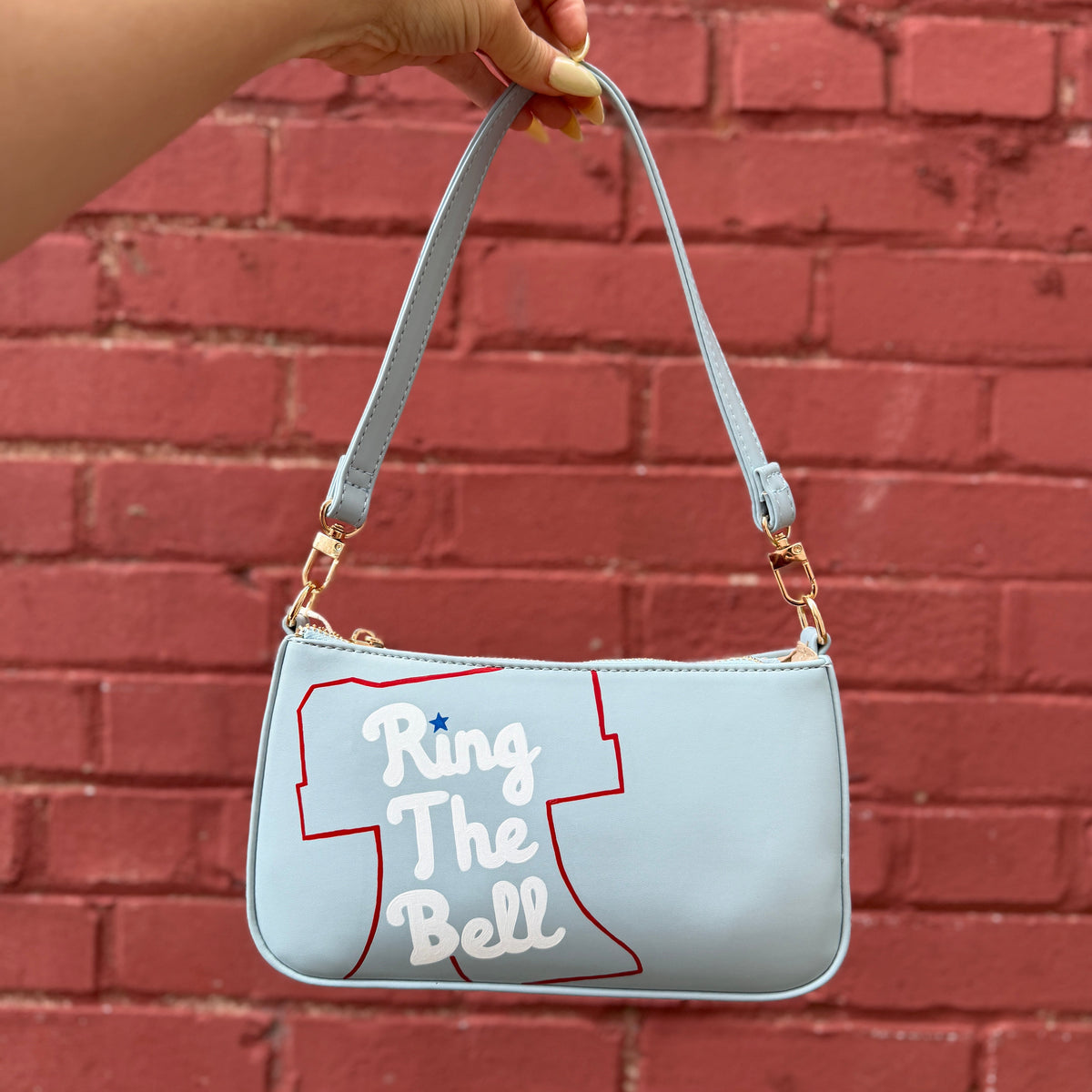 Ring the Bell Hand Painted Leather Purse