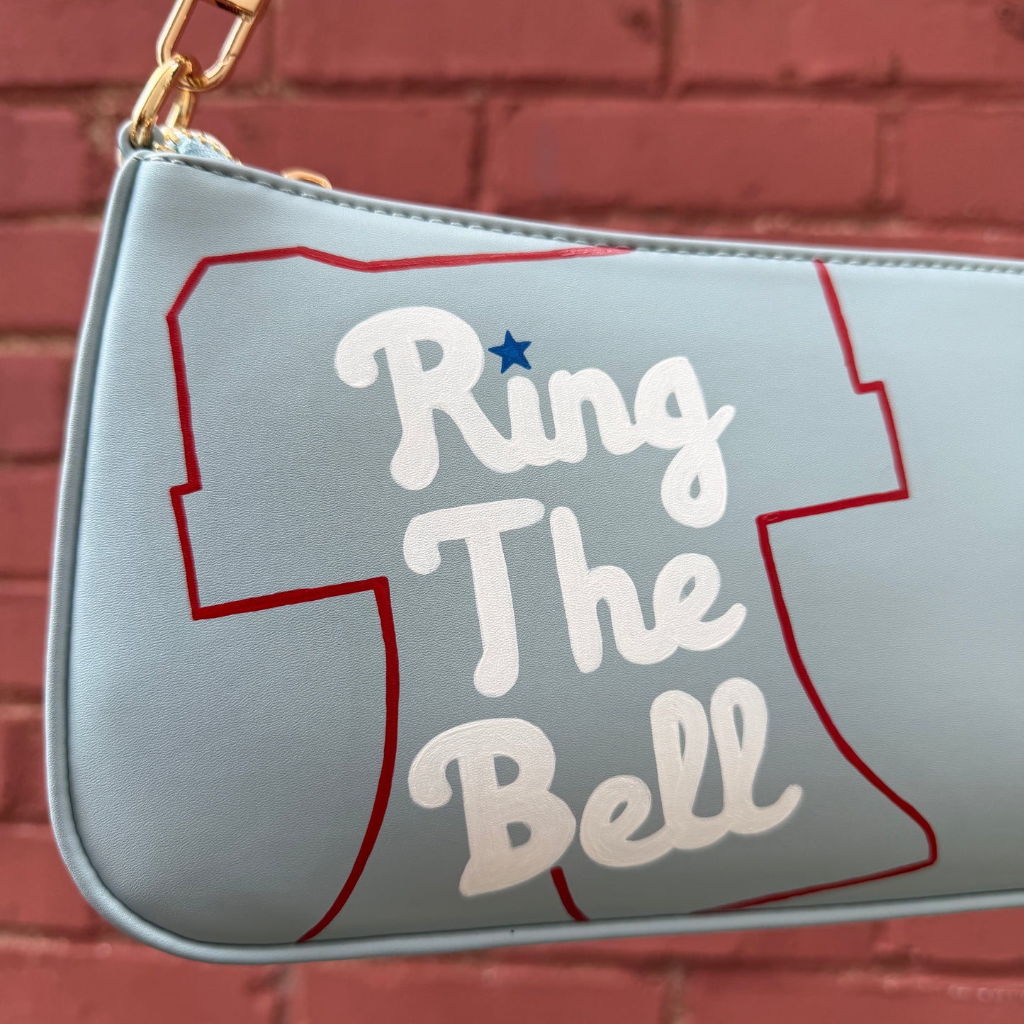 Ring the Bell Hand Painted Leather Purse