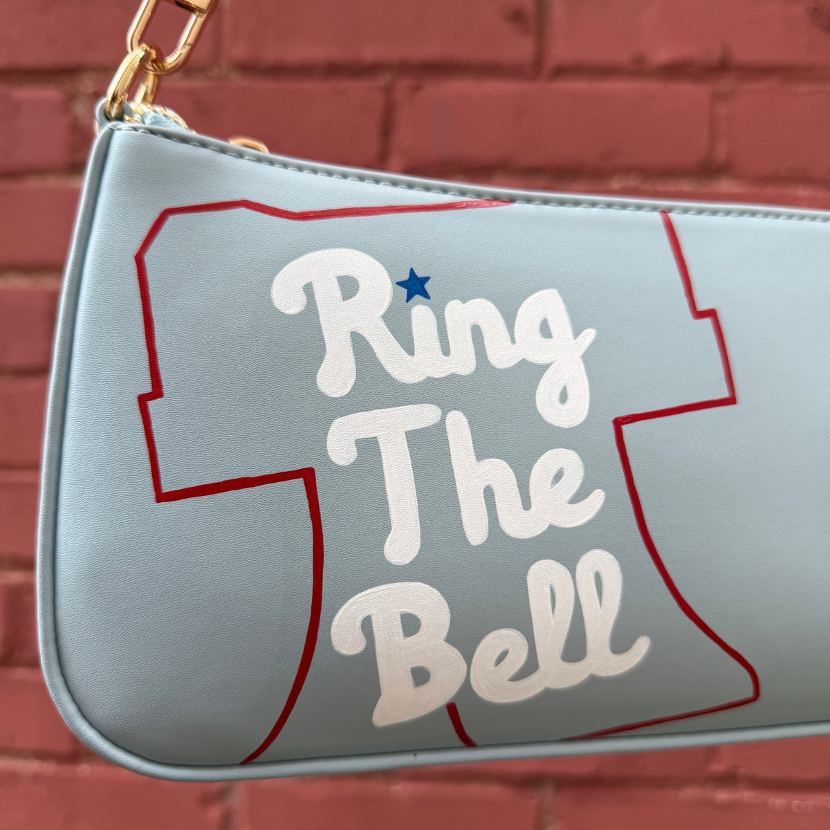 Ring the Bell Hand Painted Leather Purse