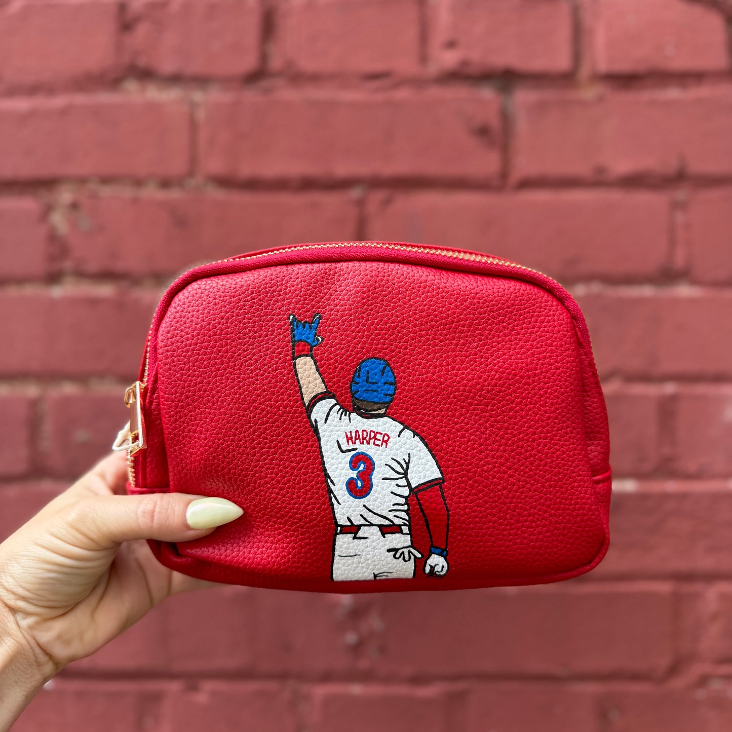 Hand Painted Harper Leather Belt Bag