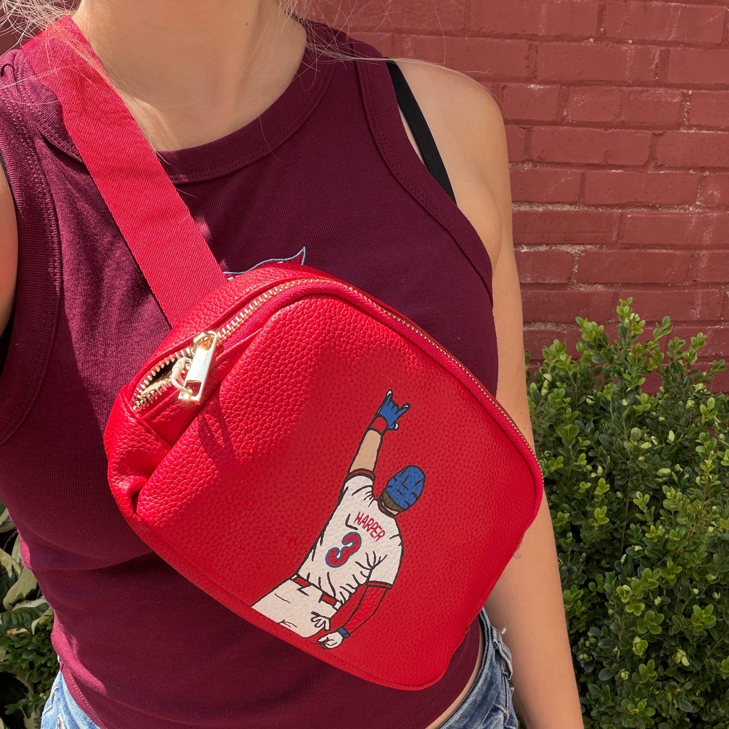 Hand Painted Harper Leather Belt Bag