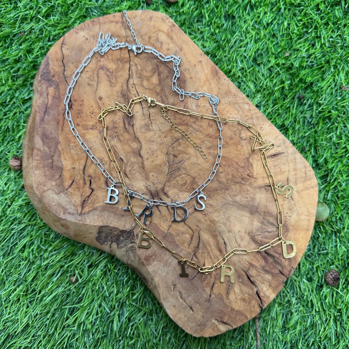 Paperclip Chain Birds Necklaces