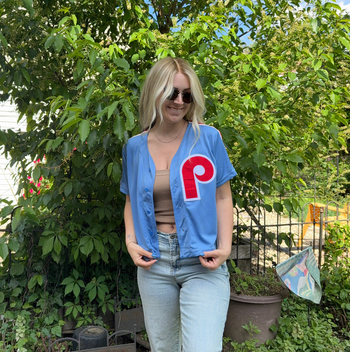 Philly Crop Jersey - Blue