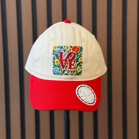 Philly Love Statue Floral Embroidered Hat