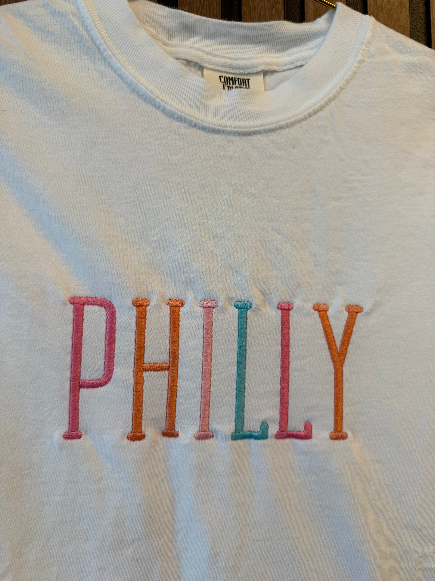 Philly Colorful Embroidered Tee