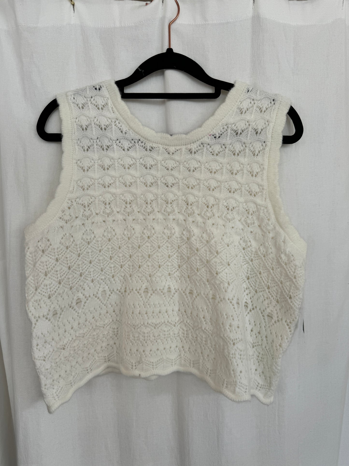 White Knit Tank Top