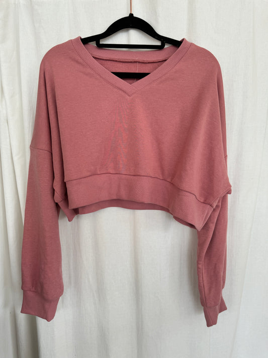 Pink Crop Sweatshirt