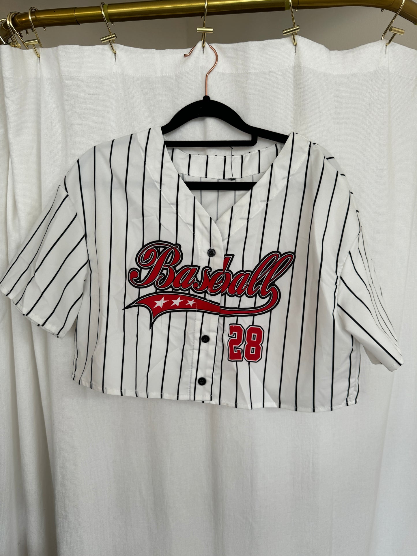 Baseball Stripe Crop Top