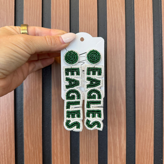Eagles Beaded Statement Earrings