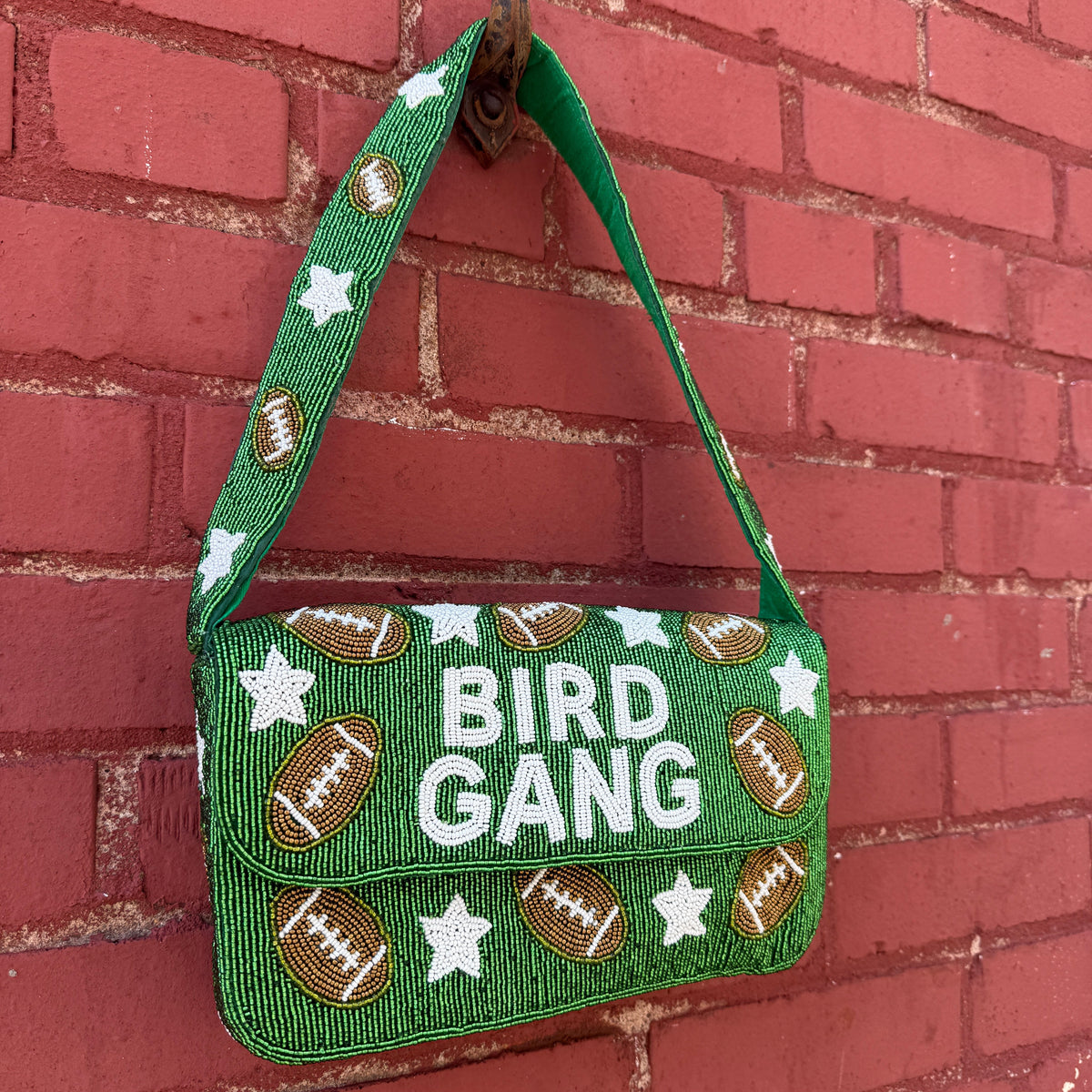 Bird Gang Beaded Purse