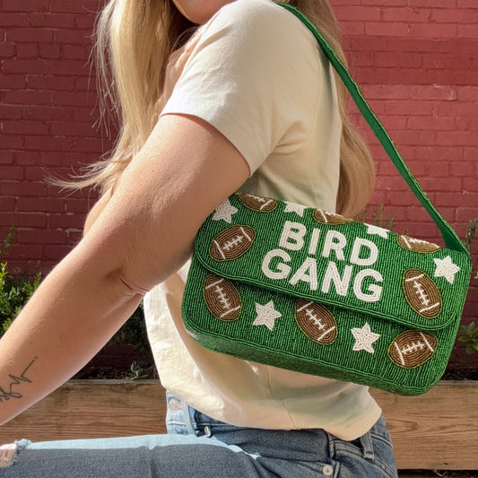 Bird Gang Beaded Purse