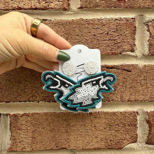 Philly Football Beaded Earrings