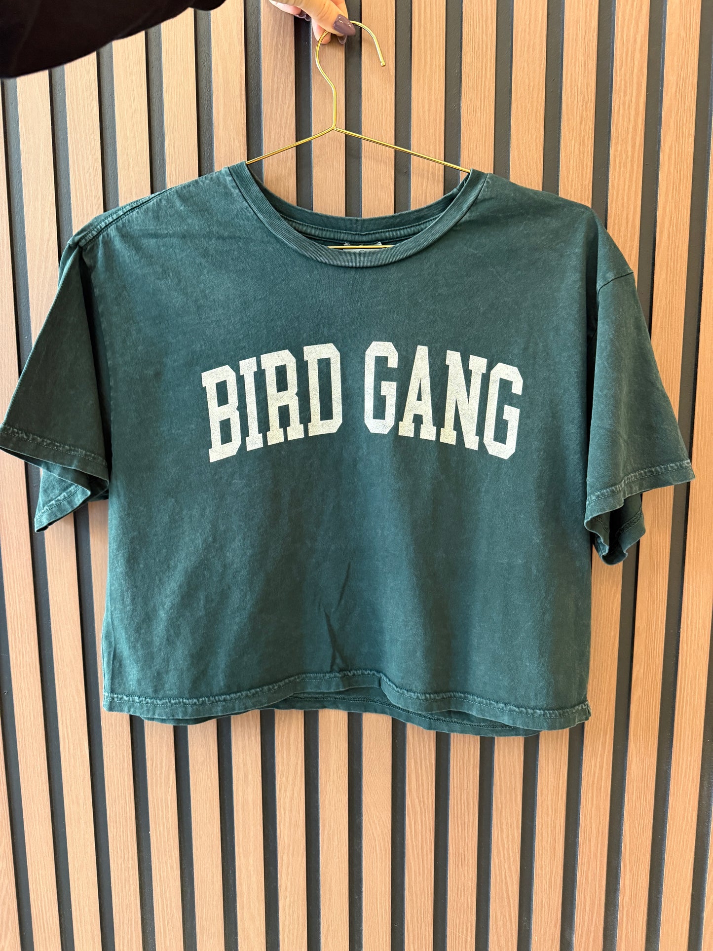 Bird Gang Mineral Washed Crop Top