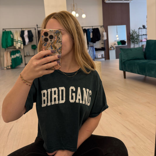 Bird Gang Mineral Washed Crop Top