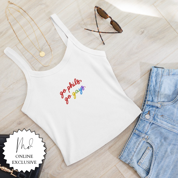 Go Phils, Go Gays Embroidered Tank Top