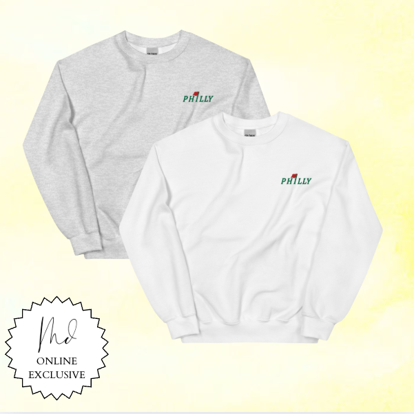 Philly Golf Flag Embroidered Crewneck
