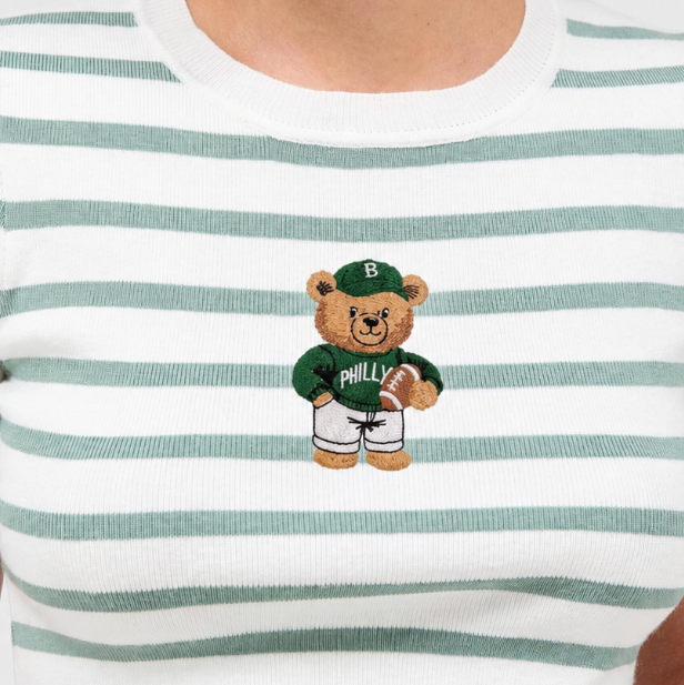 Teddy Bear Knit Tee - Philly Football