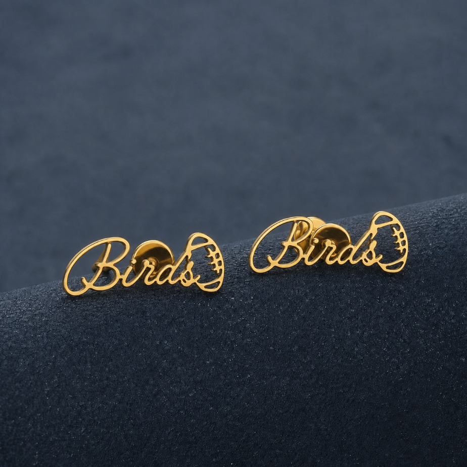 Mini "Birds" Football Earrings