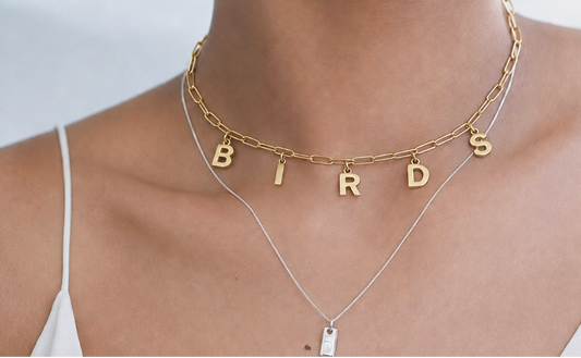 Paperclip Chain Birds Necklaces