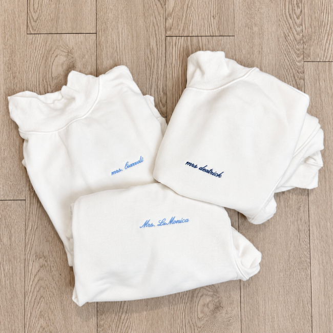 Customized Bridal Mockneck Sweatshirt