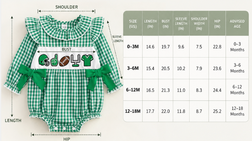 Football Ruffle Baby Onesie