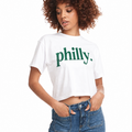 Philly. Puff Crop Top - White