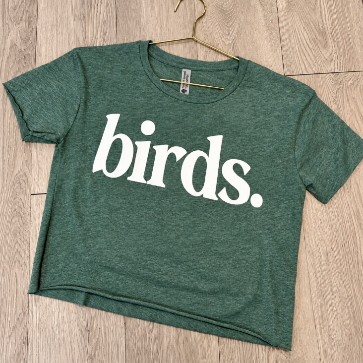 Birds Puff Crop Tee