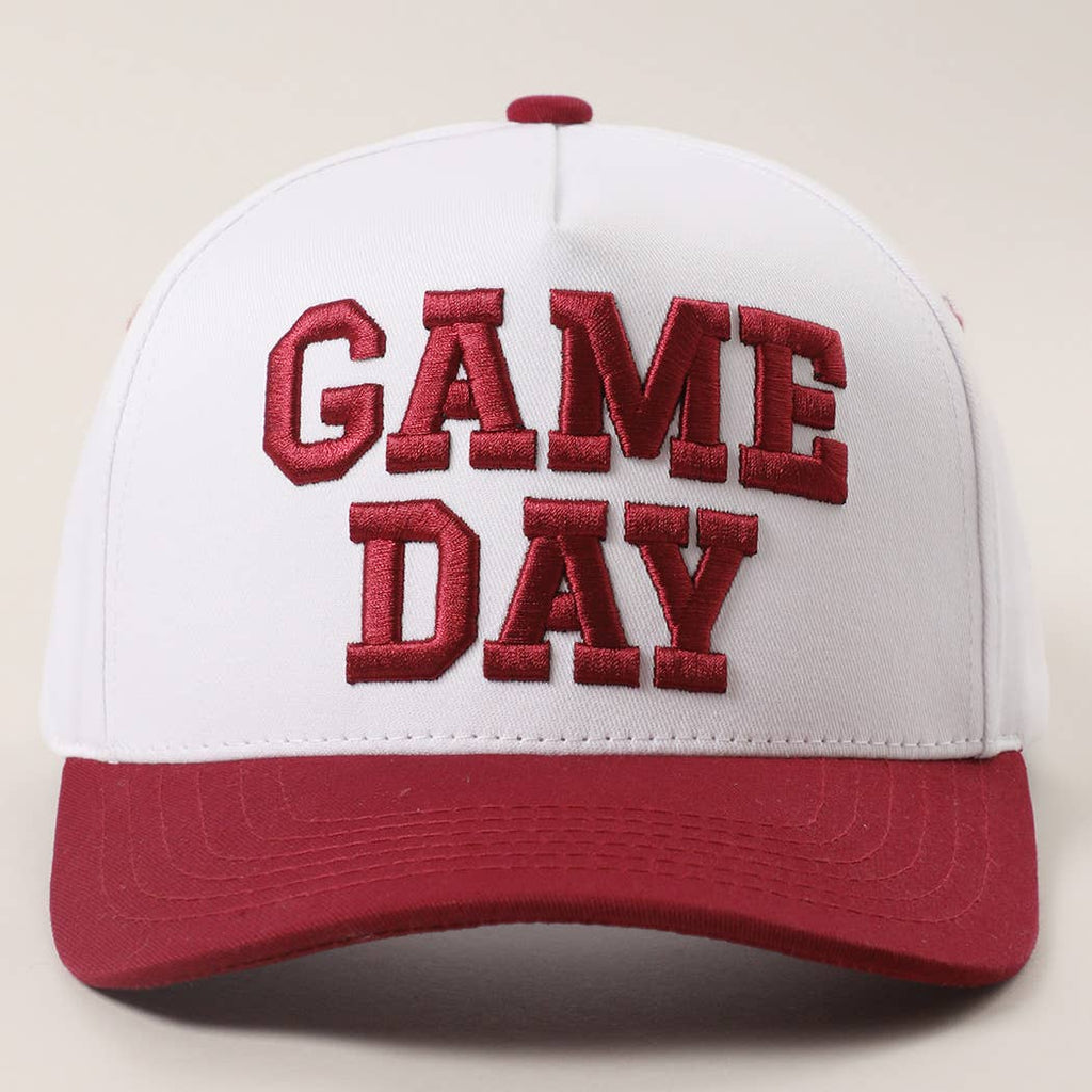 Game Day 3D Letter Embroidered Hat