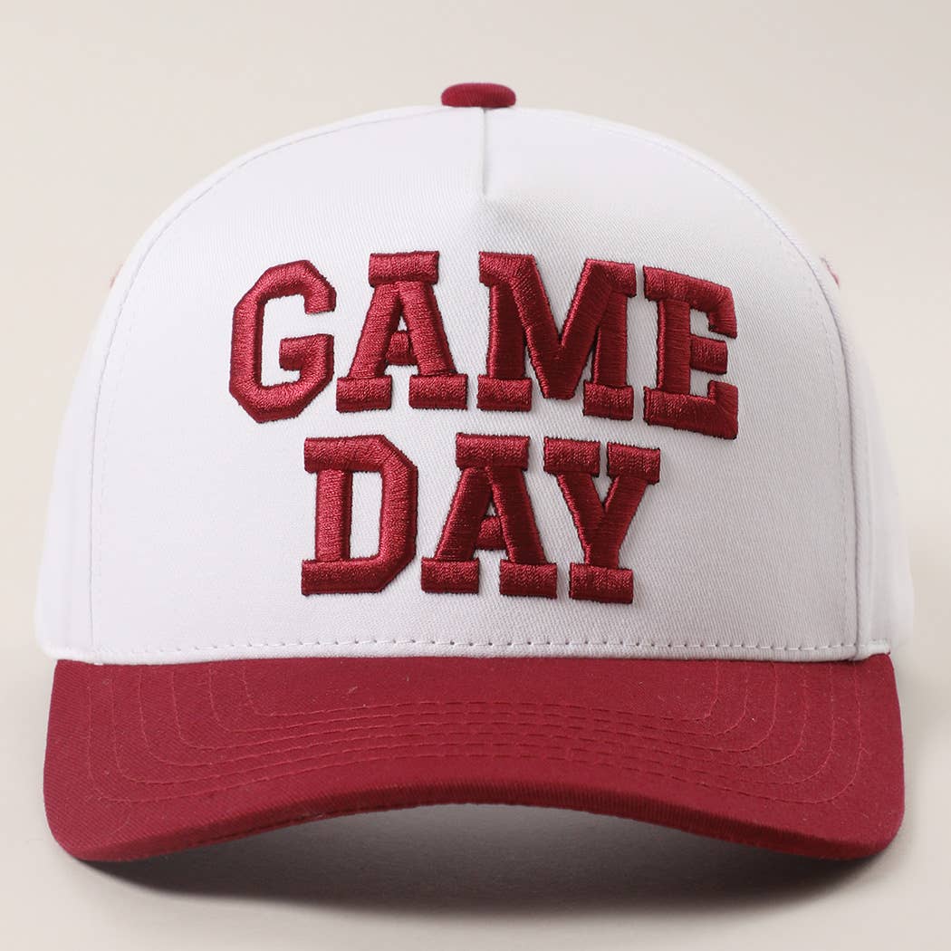 Game Day 3D Letter Embroidered Hat