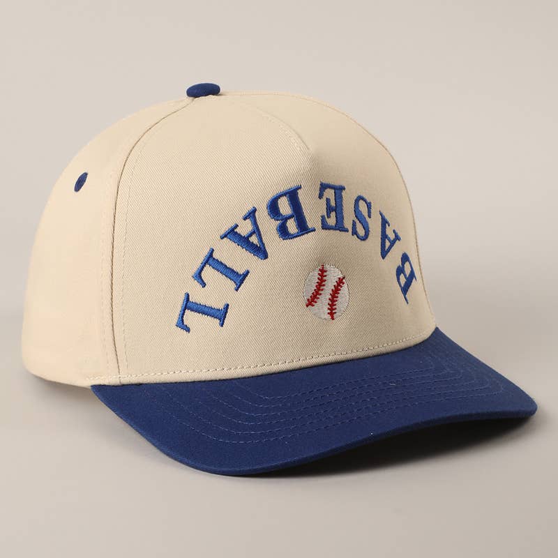 Baseball Upside Down Lettering Embroidered Hat