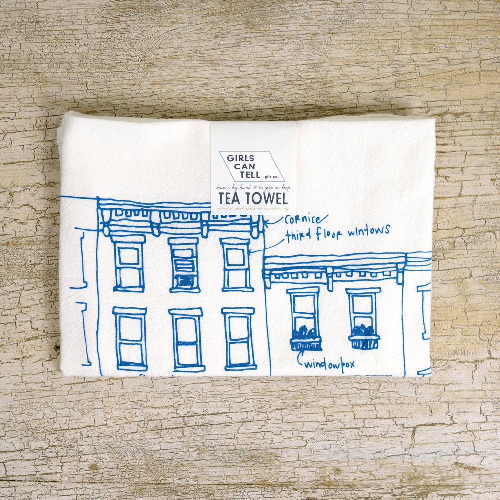 Philly Rowhouses Tea Towel