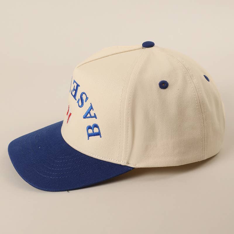Baseball Upside Down Lettering Embroidered Hat