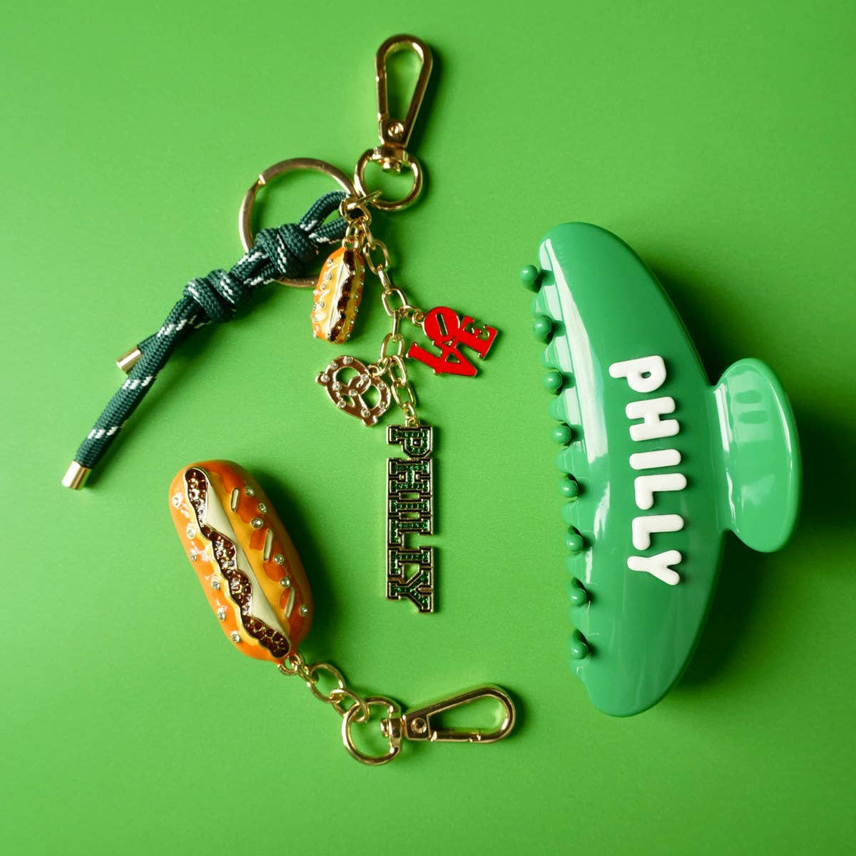 Green Philly Claw Clip