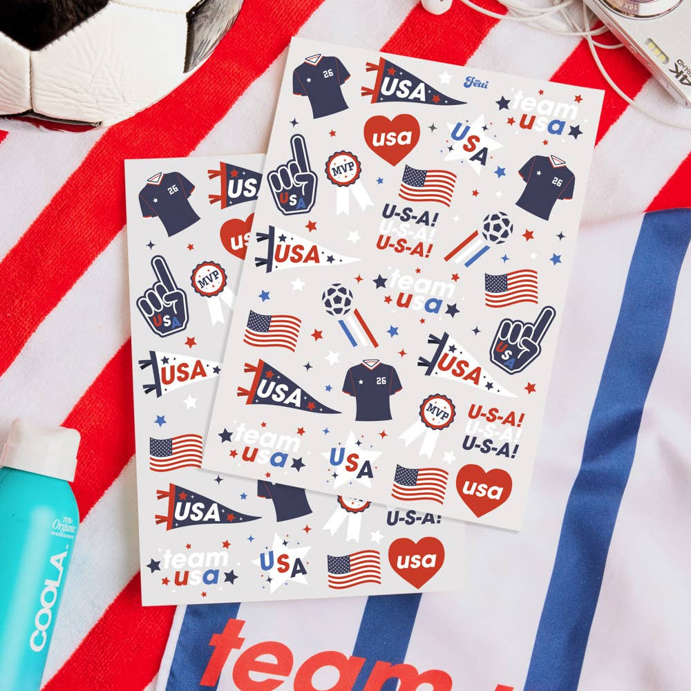 World Cup USA Soccer Temporary Tattoos