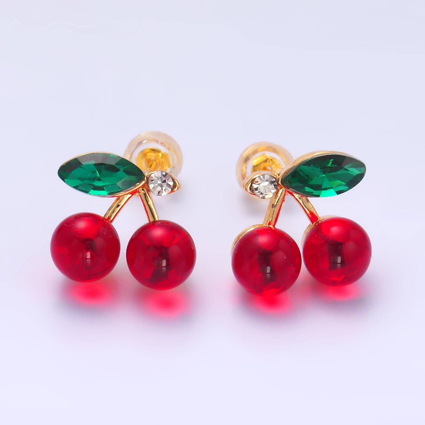 Red Cherry Stud Earring