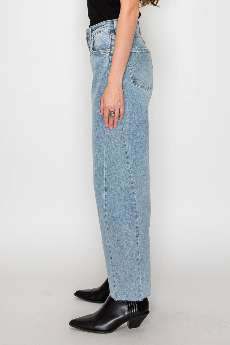 High Rise Barrel Leg Denim