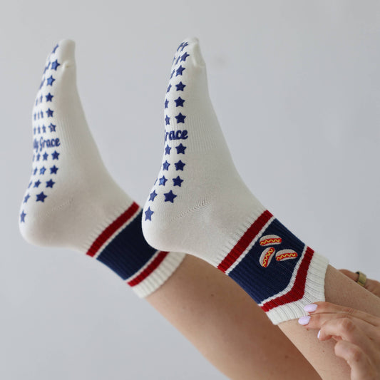 Hot Dog Grip Socks
