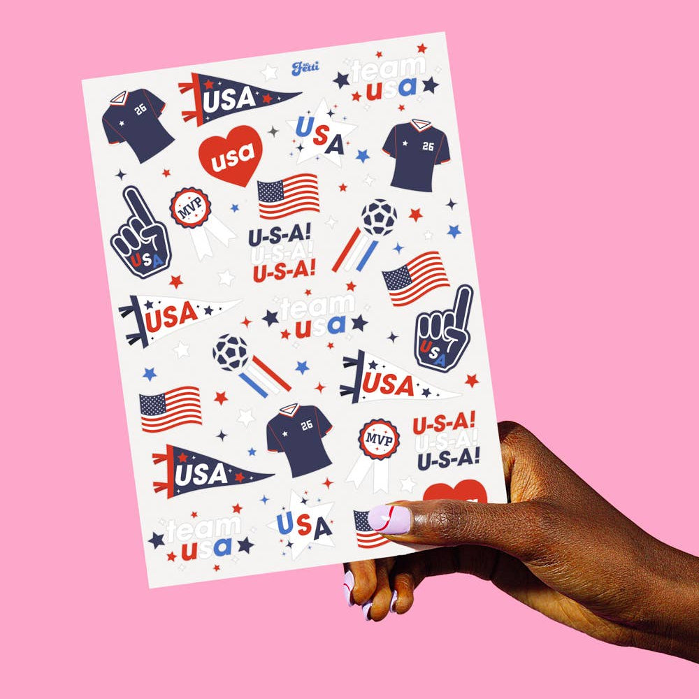 World Cup USA Soccer Temporary Tattoos