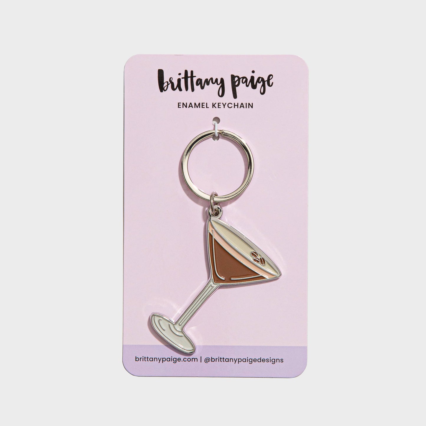 Espresso Martini Enamel Keychain/Bag Charm