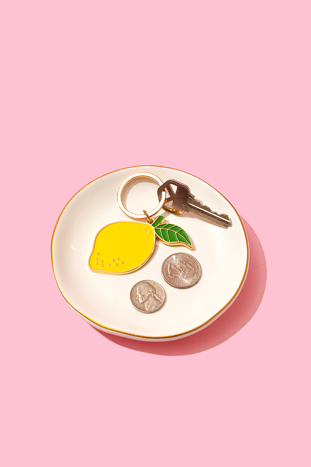 Lemon Enamel Keychain/Bag Charm