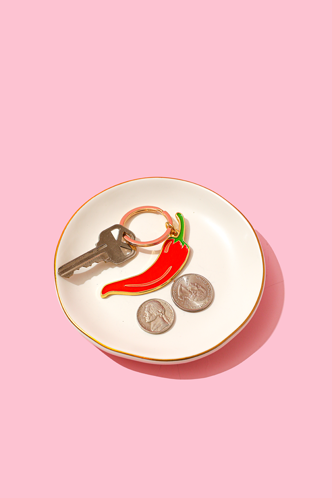 Chili Pepper Enamel Keychain/Bag Charm