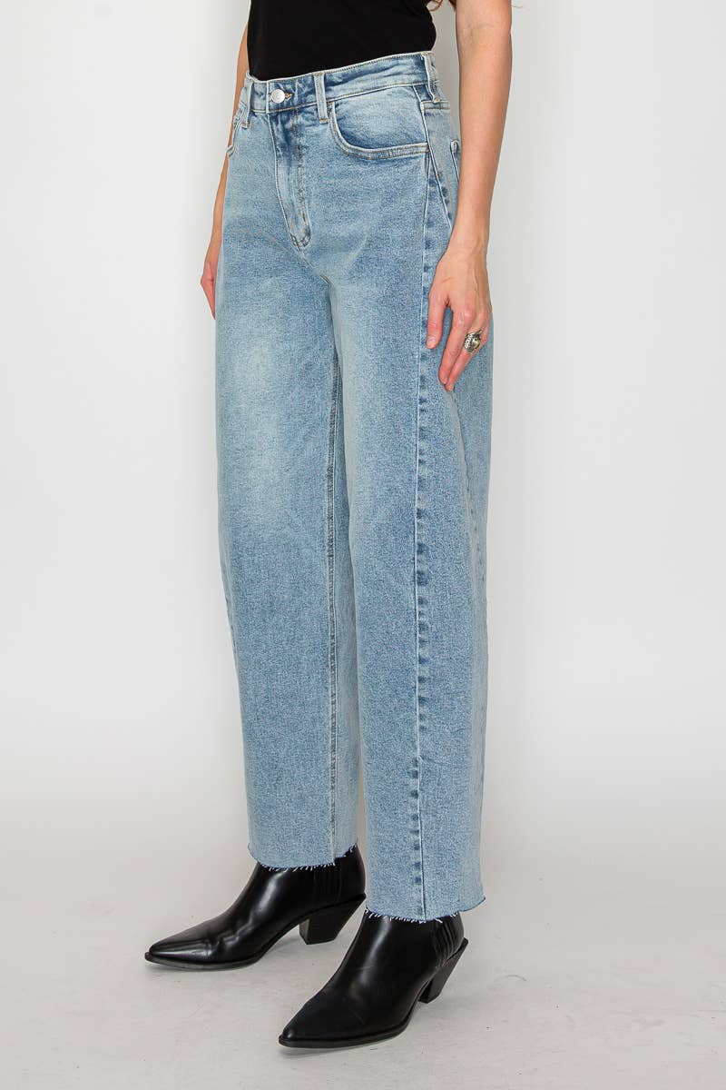 High Rise Barrel Leg Denim