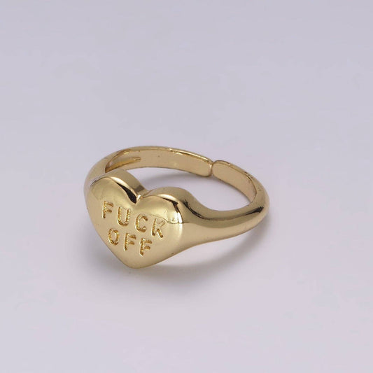 Fuck Off Heart Ring