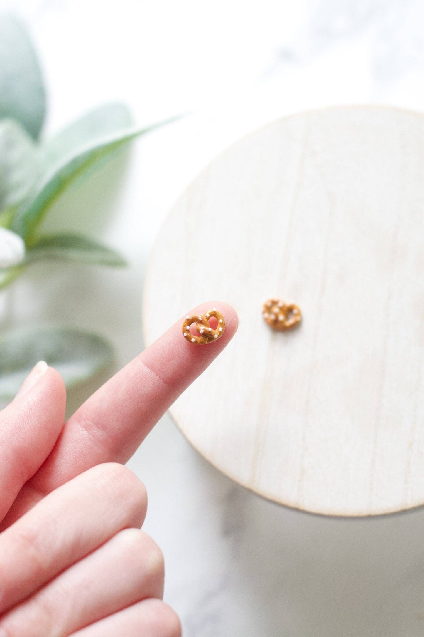 Pretzel Clay Stud Earrings