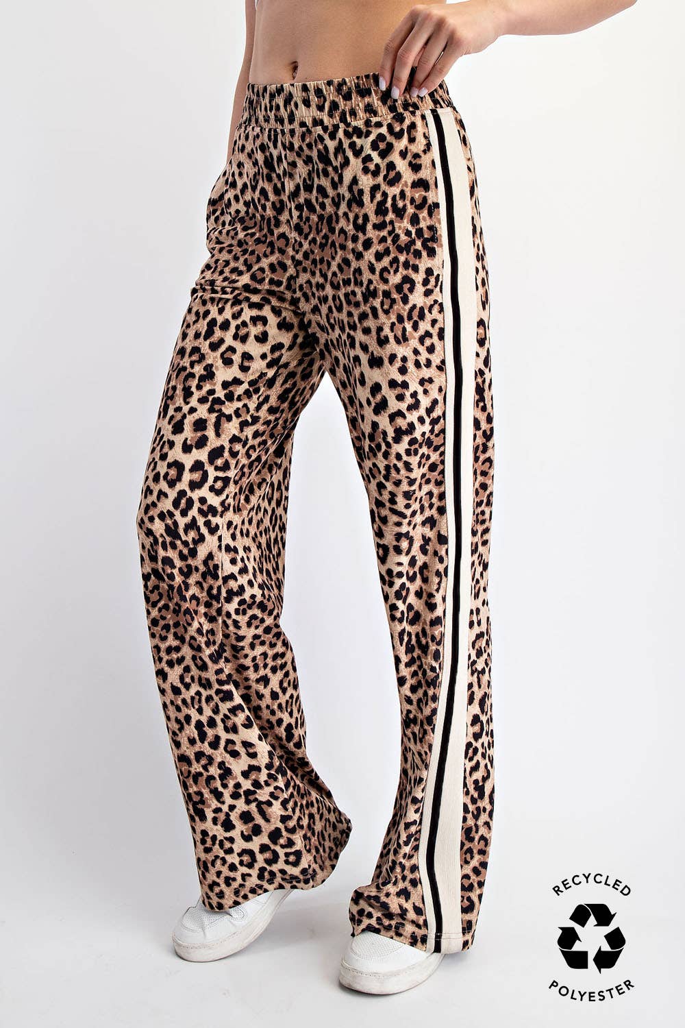 Satin Leopard Track Pant