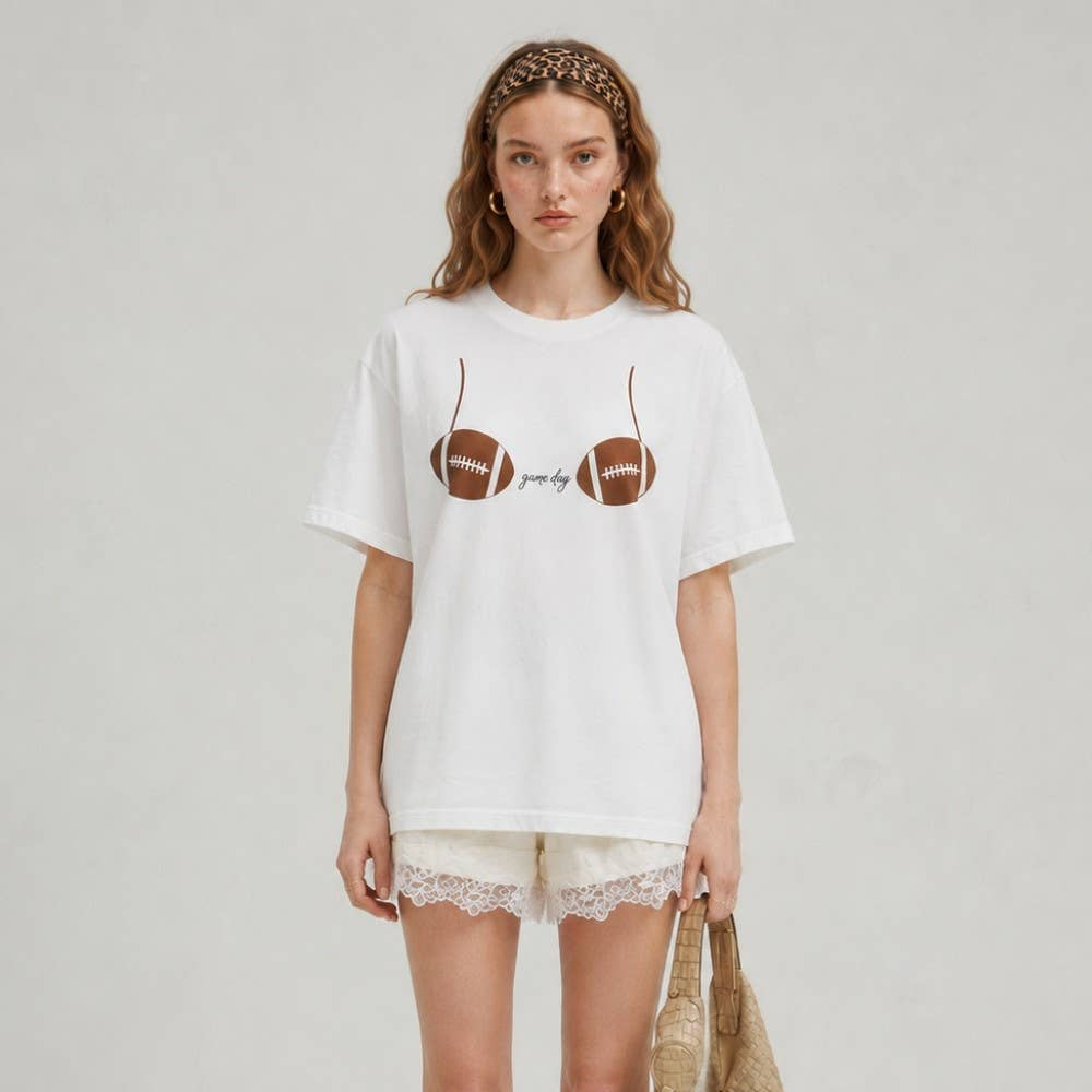 Football Bra Graphic Tee