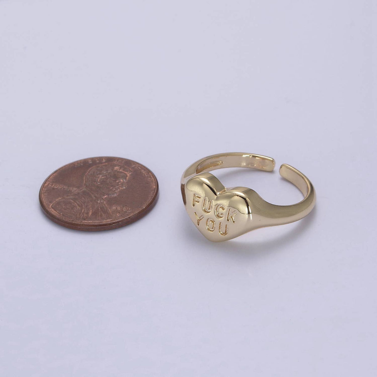 "Fuck You" Heart Ring
