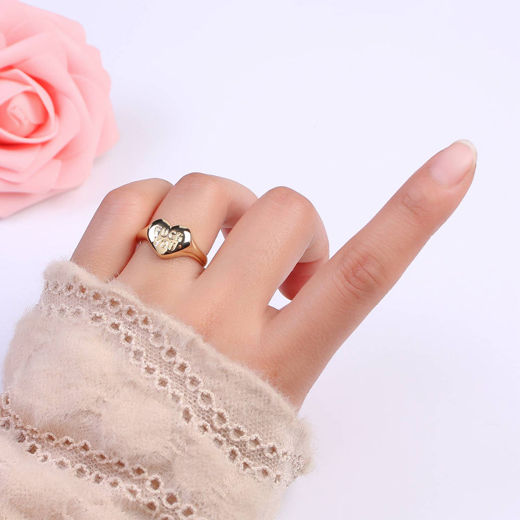 "Fuck You" Heart Ring